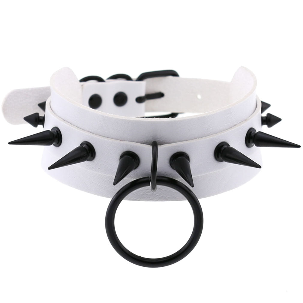 Studded Faux Leather Collar - Necklaces & Chokers detail view 18 | Cute Splikes