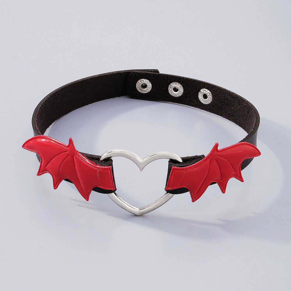 Winged Heart Choker Necklace - Necklaces & Chokers detail view 10 | Cute Splikes