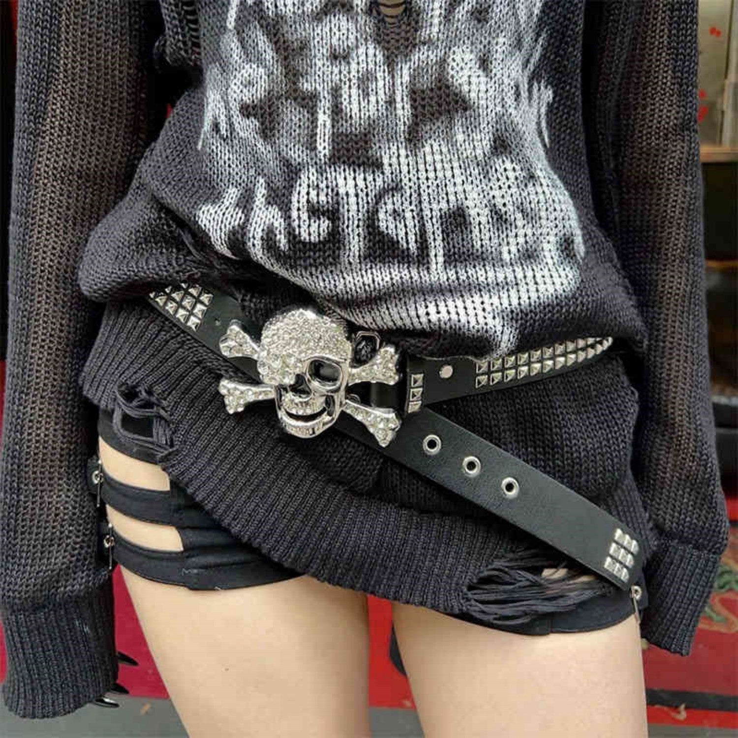 Low Waist Punk Belt - Belts detail view 3 | Cute Splikes