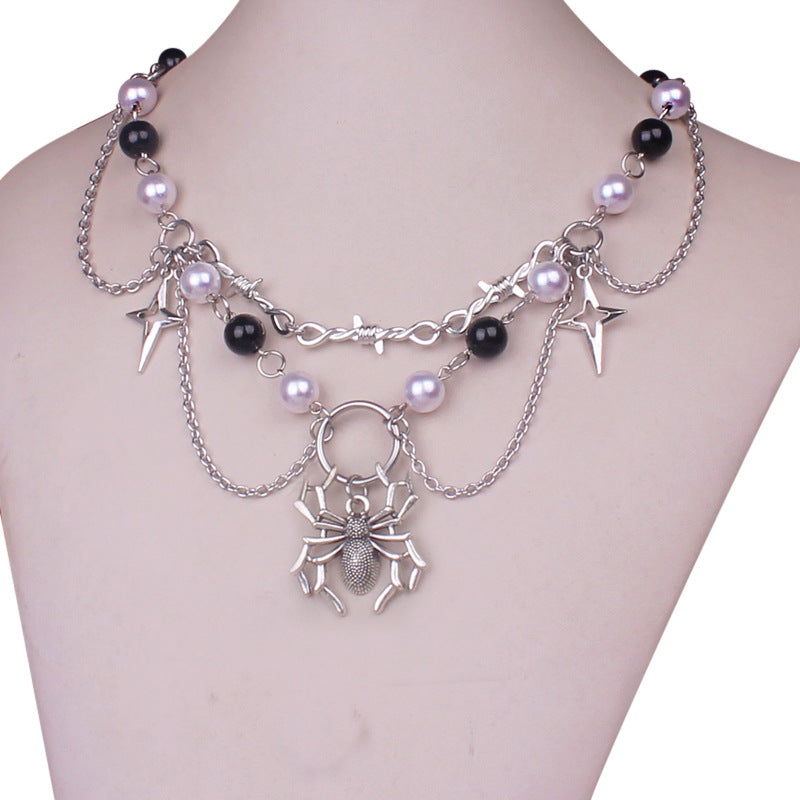 Faux Pearl Cross Necklace - Necklaces & Chokers detail view 5 | Cute Splikes