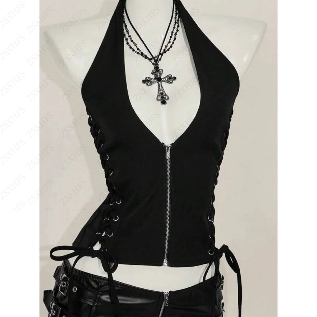 Lace-Up Bandage Crop Top