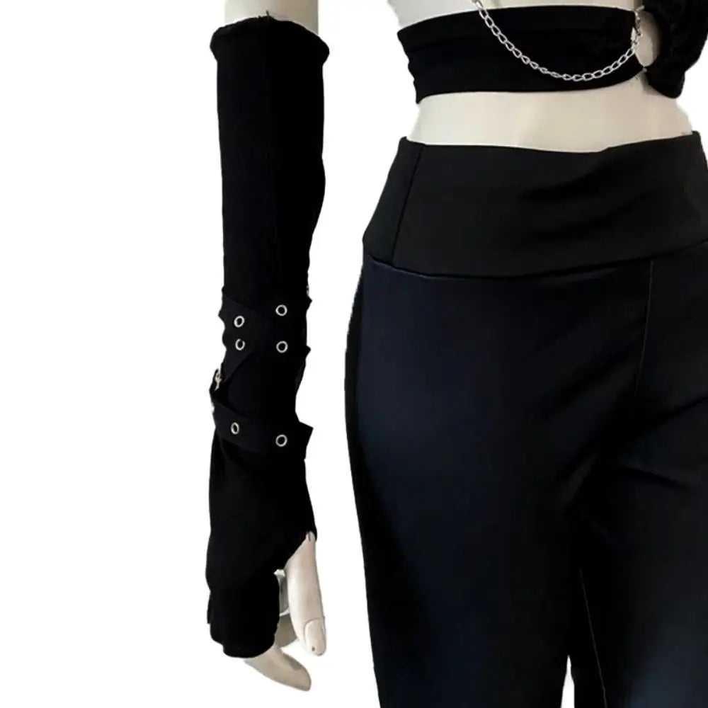 Buckle Fingerless Arm Warmers