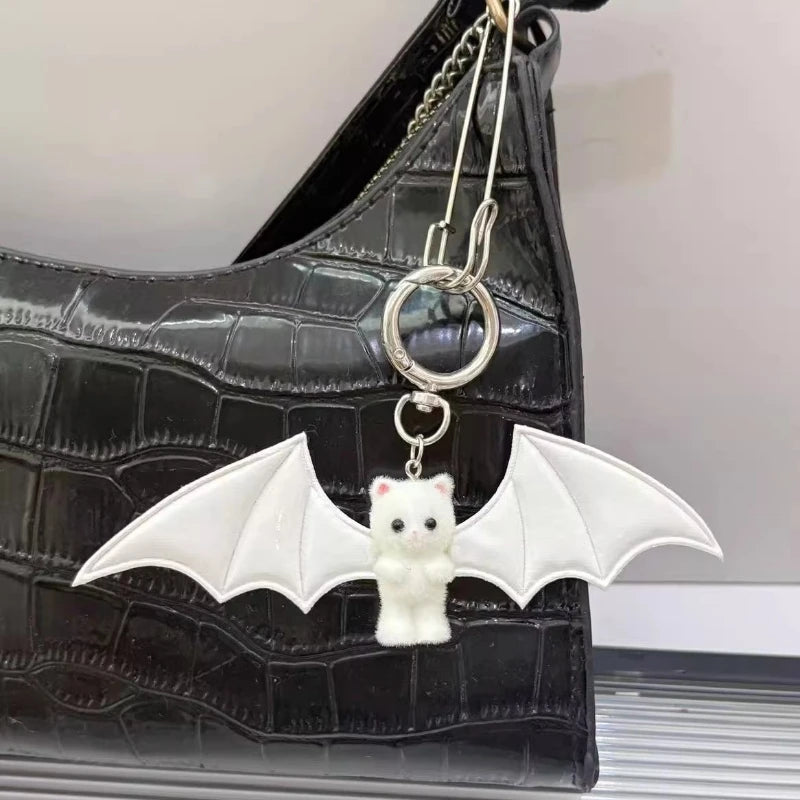 Devil Wings Cat Keychain