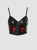 Leather Corset Camisole Top
