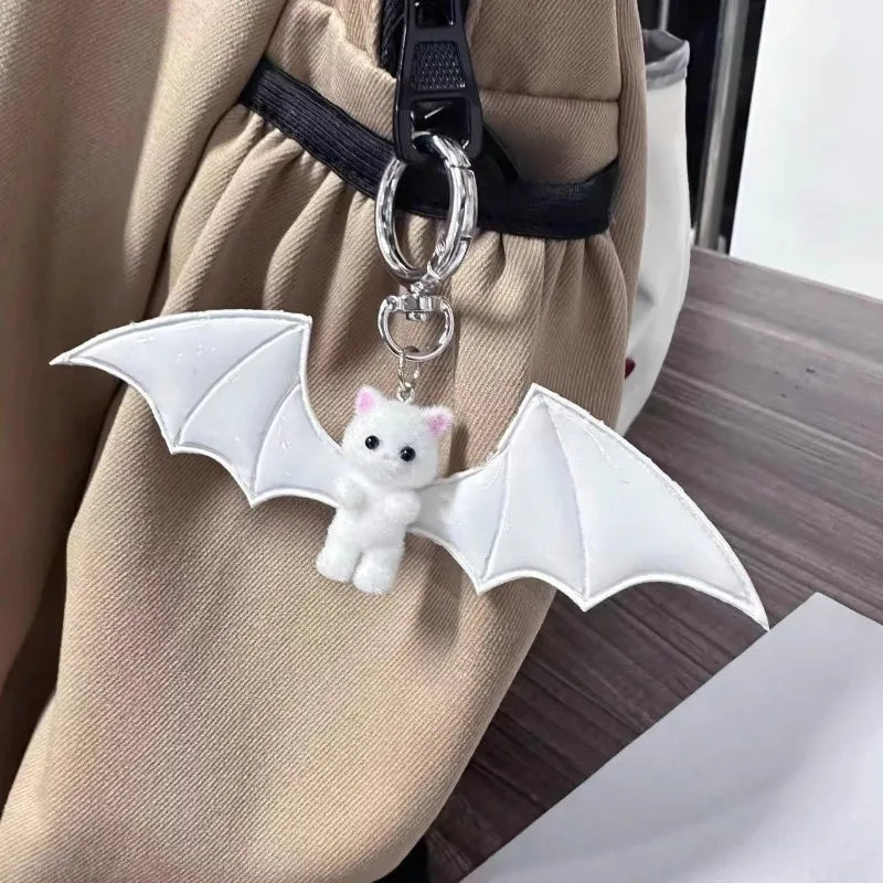 Devil Wings Cat Keychain