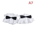Satin Bow Lace Wrist Cuffs