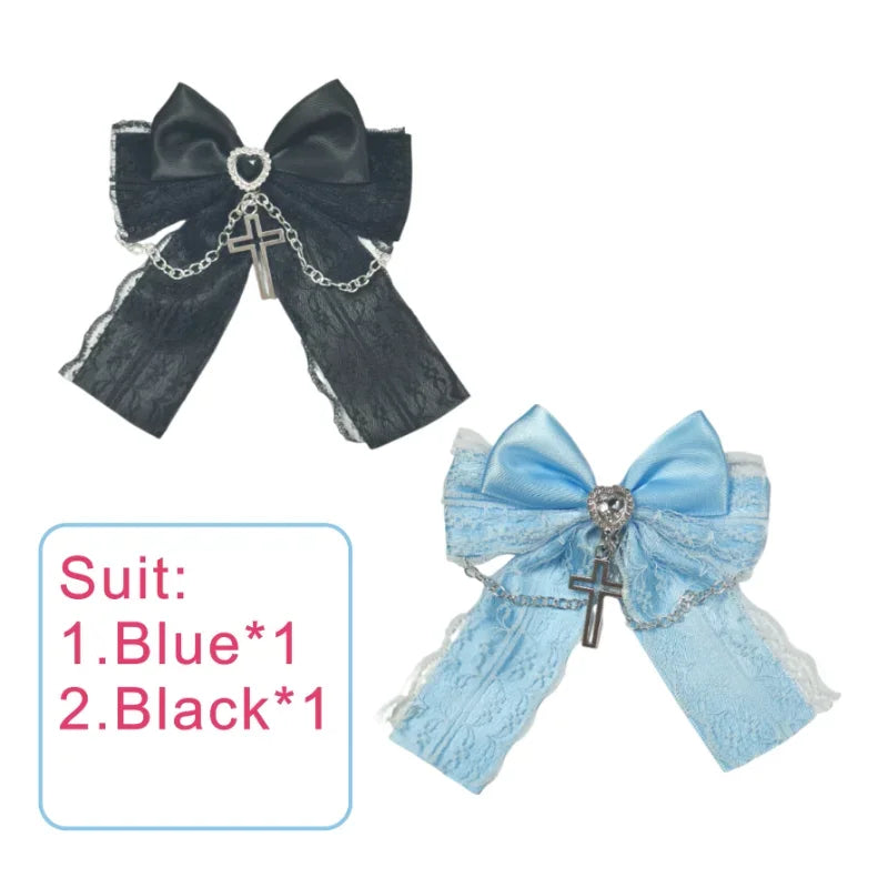 Jirai Kei Bow Hair Clips - Hair Accessories detail view 12 | Cute Splikes