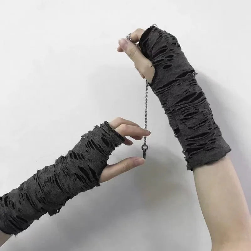 Ripped Punk Arm Warmers
