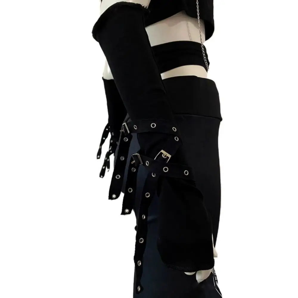 Buckle Fingerless Arm Warmers