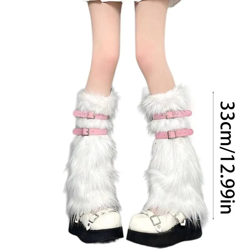 Faux Rabbit Fur Leg Warmers