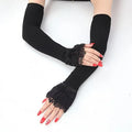 Faux Fur Long Gloves