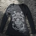 Y2K Gothic Print T-Shirt
