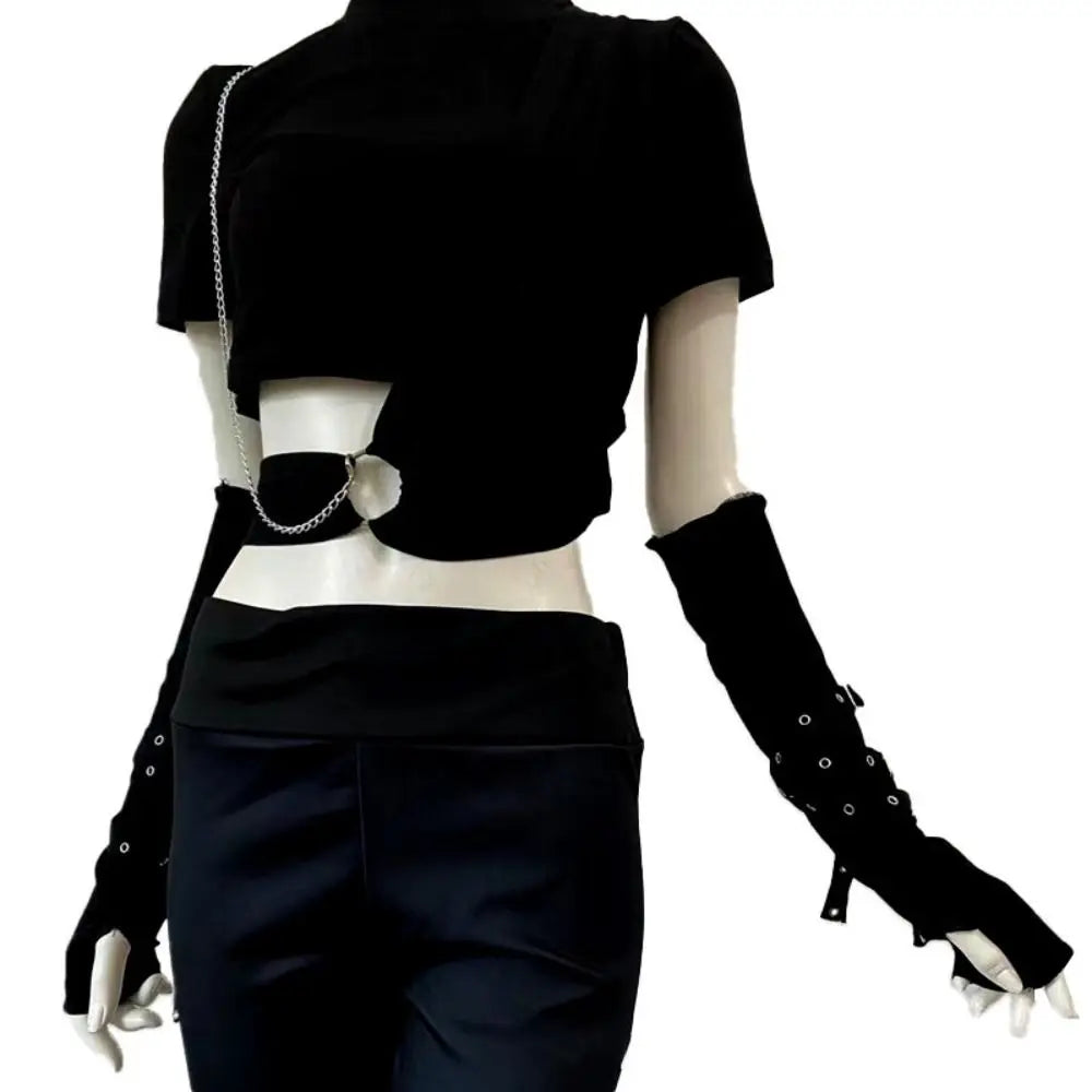 Buckle Fingerless Arm Warmers