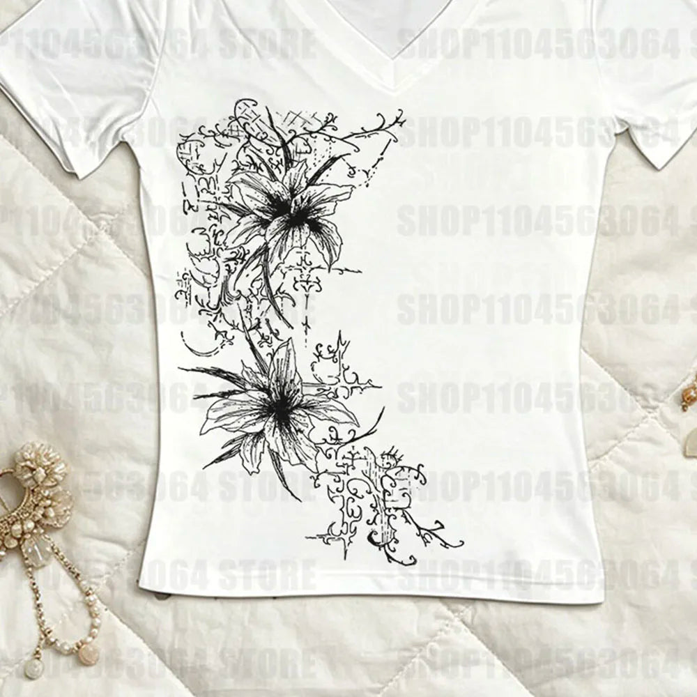 Gothic Kitty Crop Top