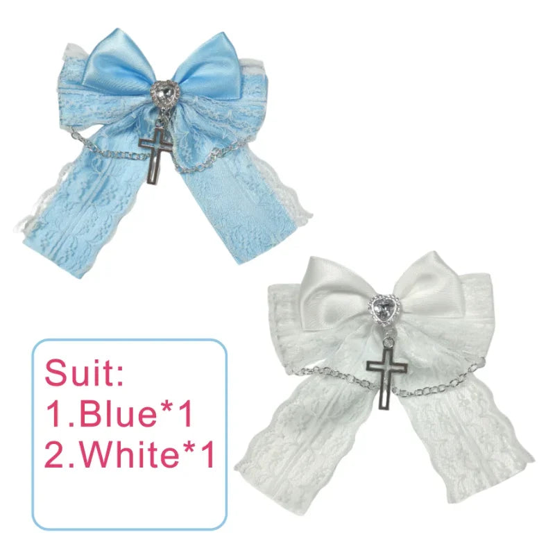 Jirai Kei Bow Hair Clips - Hair Accessories detail view 10 | Cute Splikes