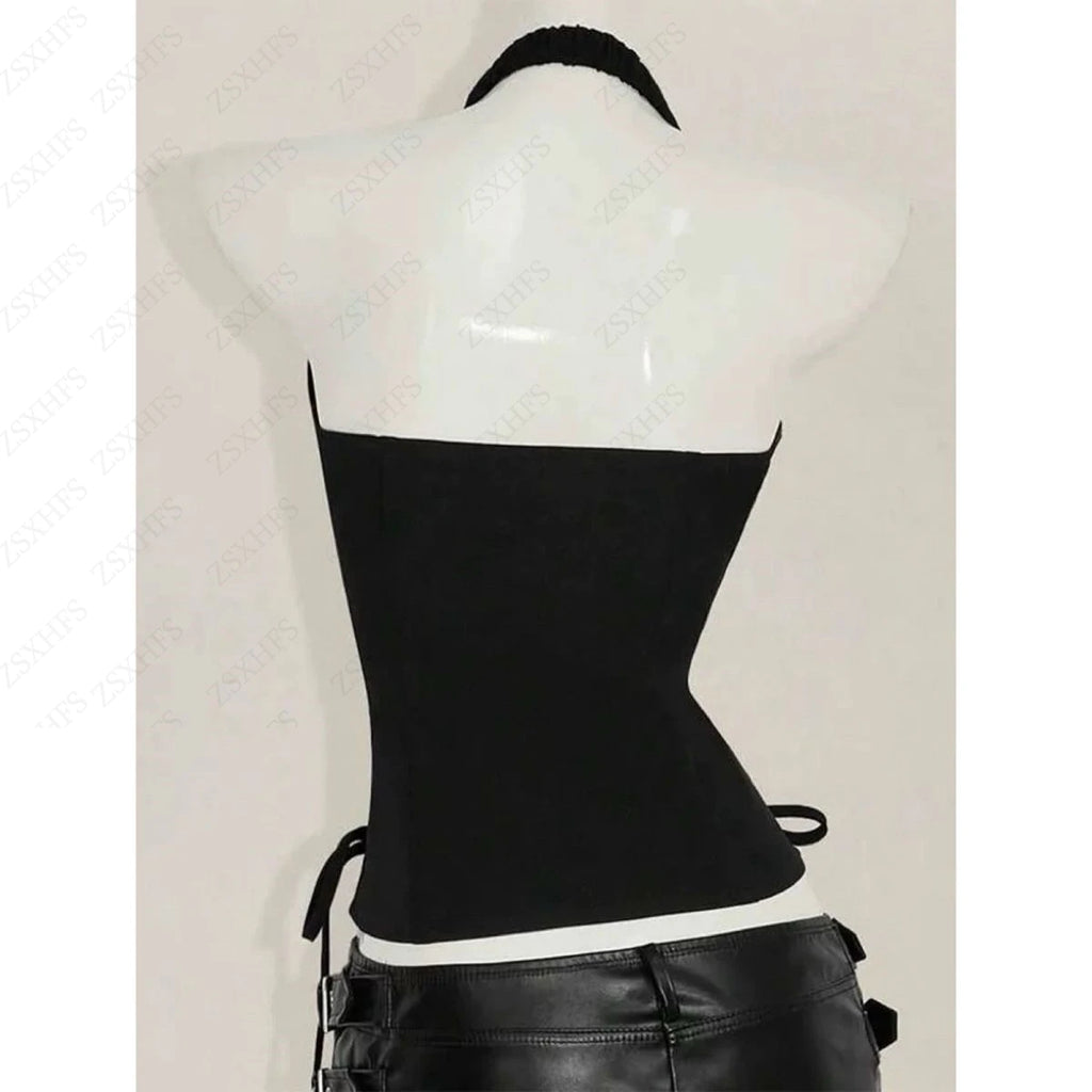 Lace-Up Bandage Crop Top