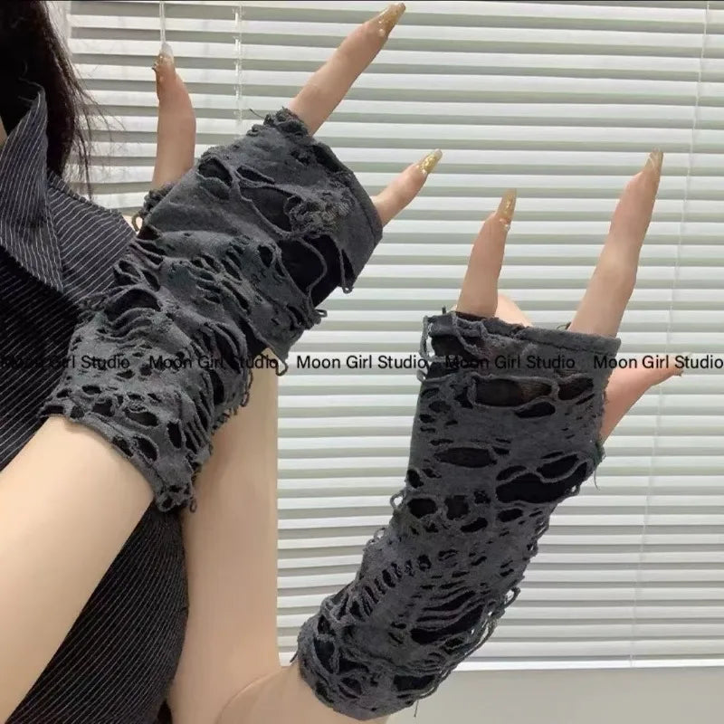 Ripped Punk Arm Warmers