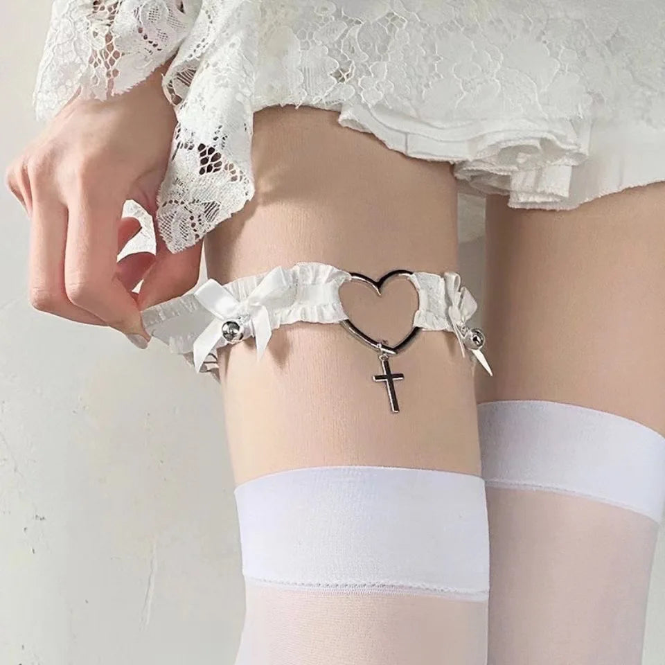 Heart Lace Garter Harness - Body & Leg Accessories detail view 6 | Cute Splikes