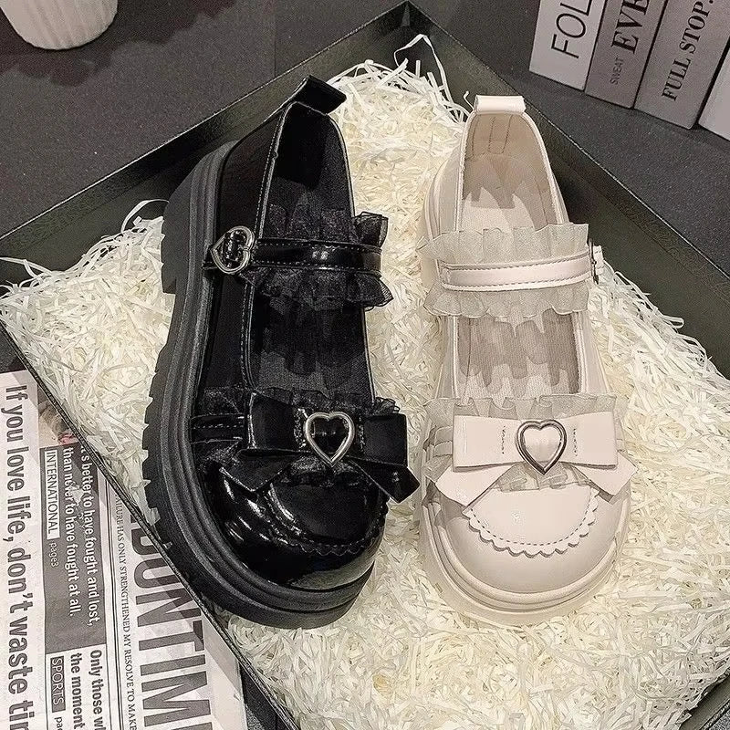 JK Platform Loafer Pumps - Shoes & Boots for Jirai Kei, gothic & kawaii style | Cute Splikes