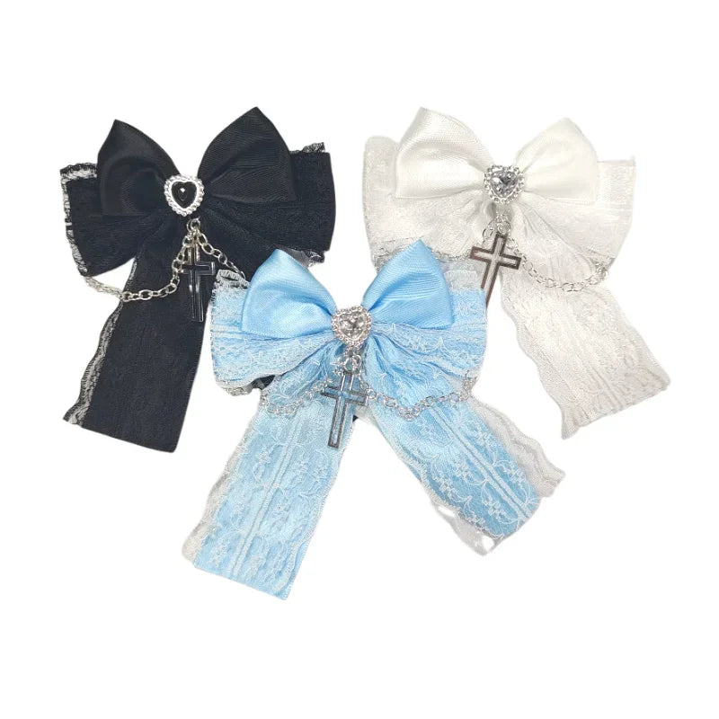 Jirai Kei Bow Hair Clips - Hair Accessories detail view 2 | Cute Splikes