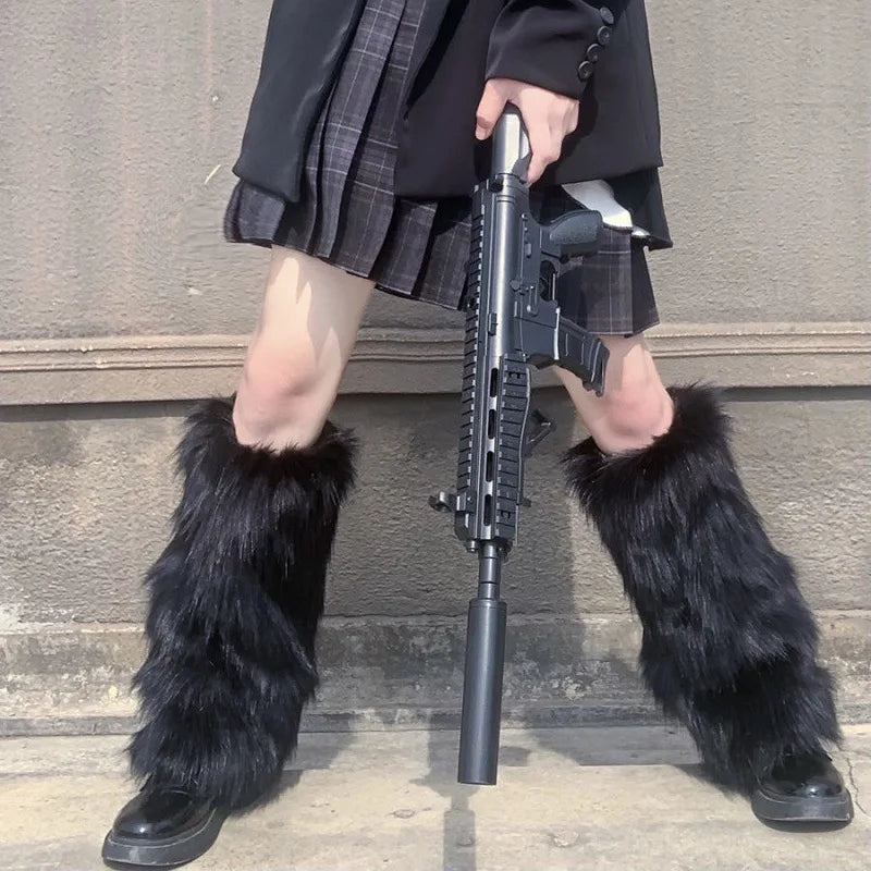 Faux Fur Leg Warmers