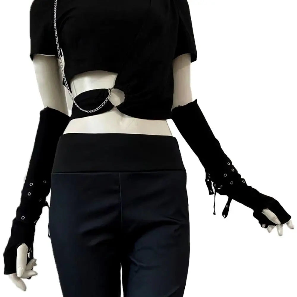 Buckle Fingerless Arm Warmers