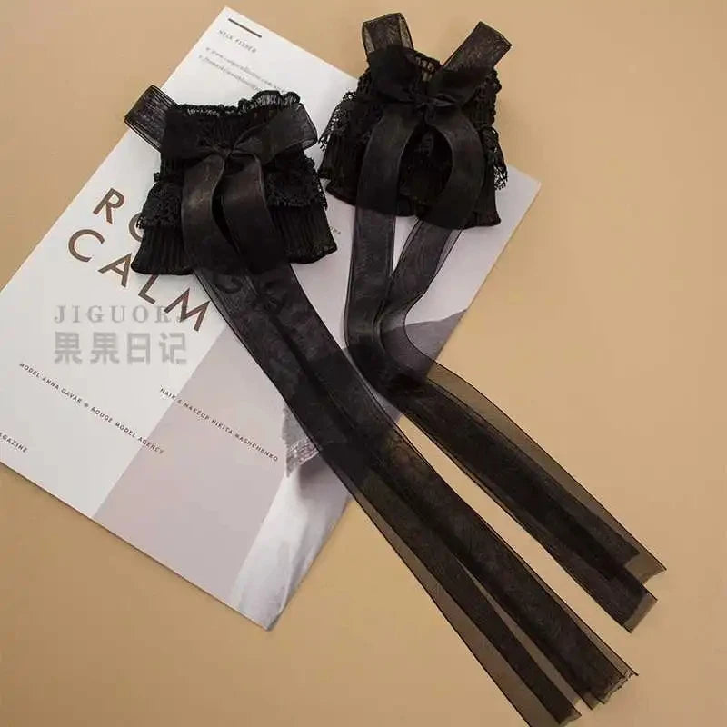 Lace Bow Ribbon Arm Sleeves