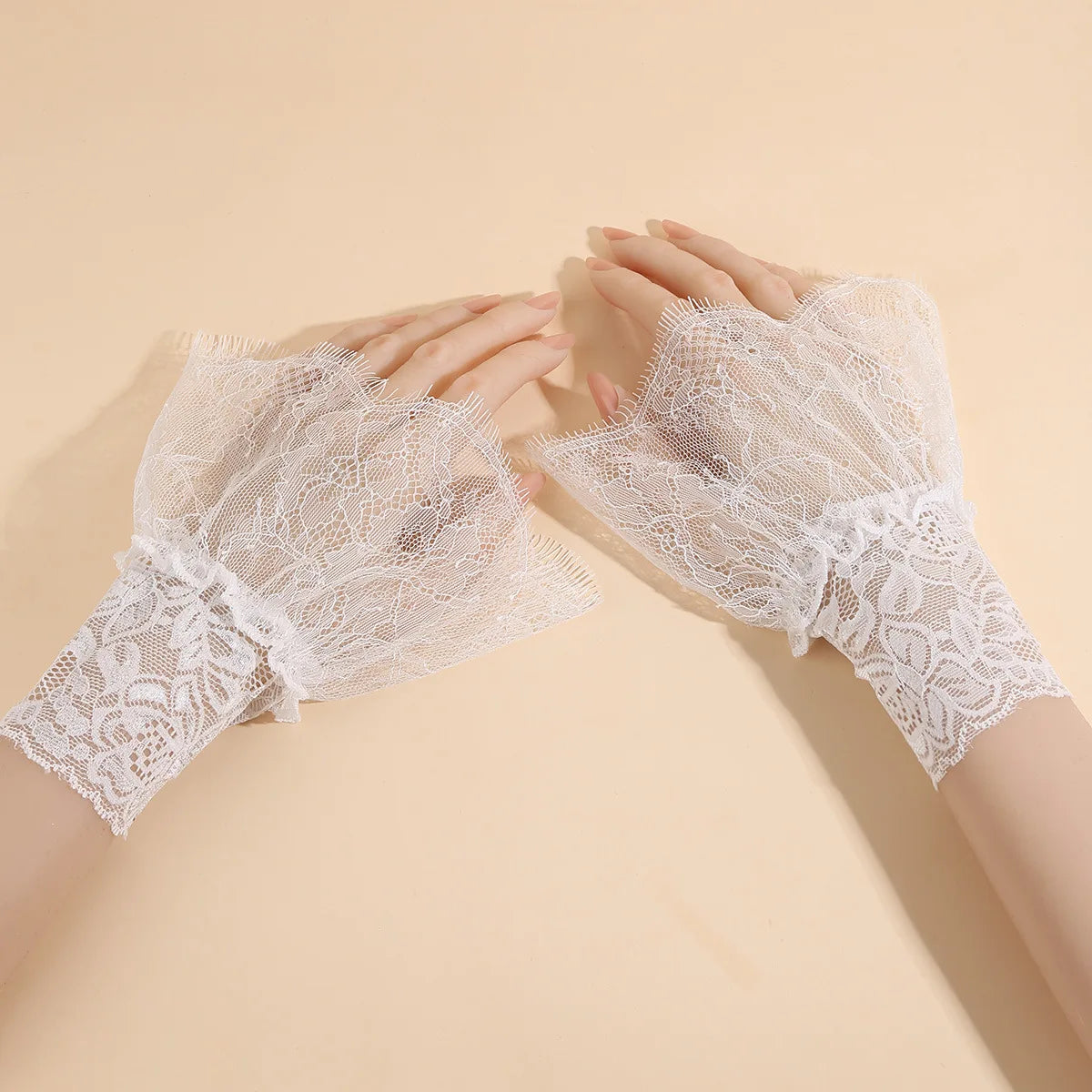 Lace Bow Fishnet Gloves - Gloves & Arm Warmers detail view 18 | Cute Splikes