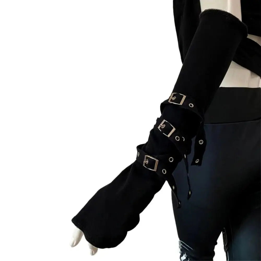 Buckle Fingerless Arm Warmers