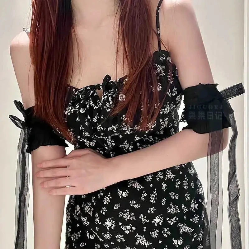 Lace Bow Ribbon Arm Sleeves