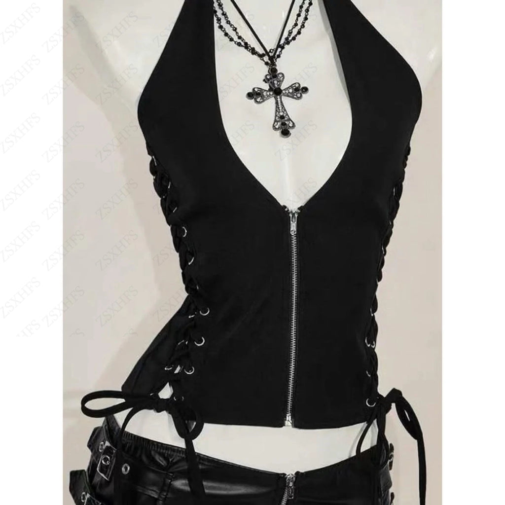 Lace-Up Bandage Crop Top