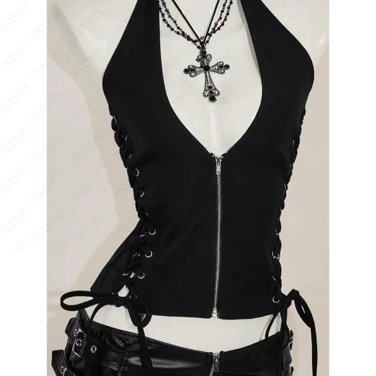Lace-Up Bandage Crop Top